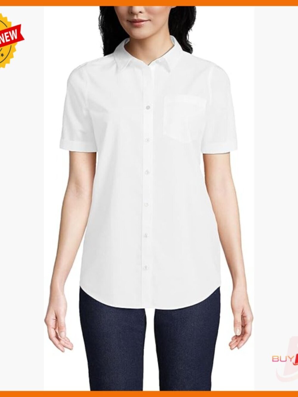 Short Sleeve Button Down Shirt Classic Fit Cotton No Iron